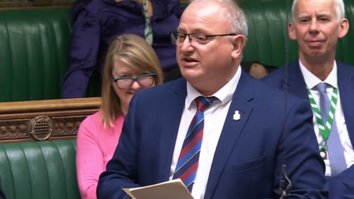 Ian Roome MP speaking in the House of Commons