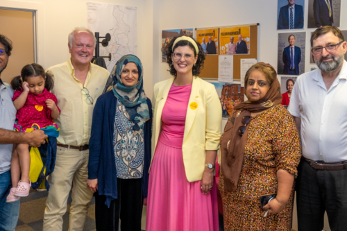 Layla, Clive and members of the muslim community