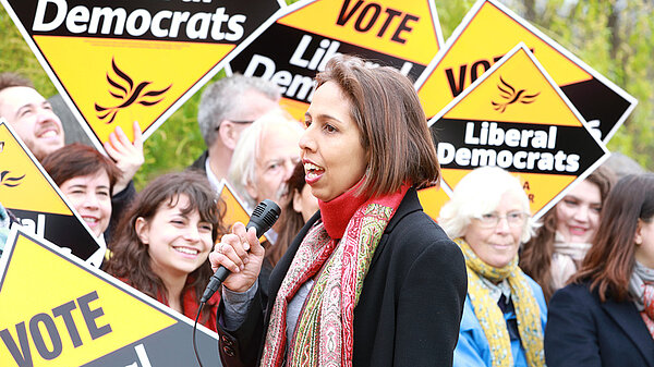 Munira Wilson MP addresses supporters