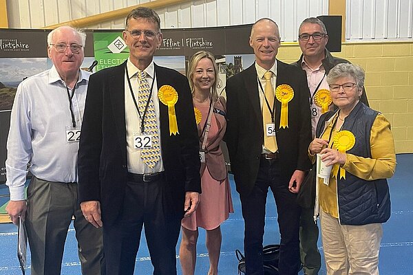 Flintshire LibDems at the 2022 elections count