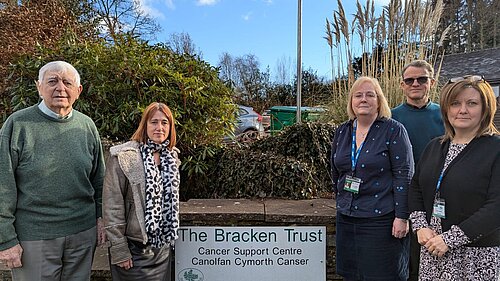 Jane Dodds outside the Bracken Trust