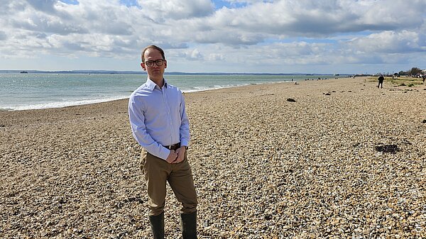 Charlie Murphy on the seafront