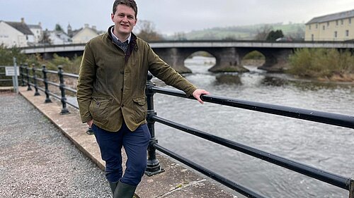 David Chadwick in front of a River