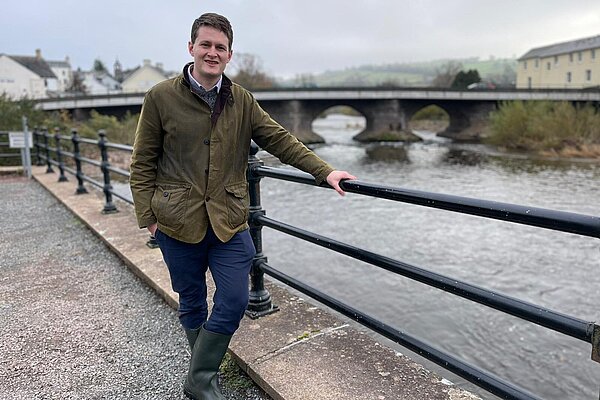 David Chadwick in front of River