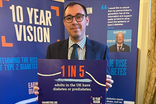 Tom Gordon at the Diabetes UK drop in 