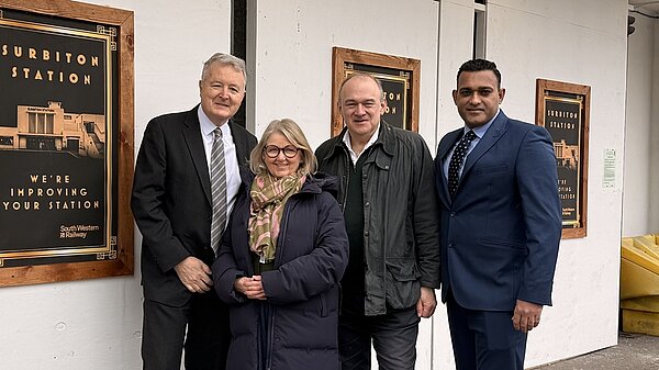 3 Councillors in Surbiton Hill Ward with Ed Davey MP.