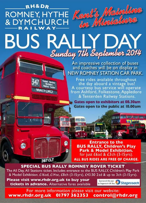 Bus Rally at Romney, Hythe and Dymchurch Railway Poster