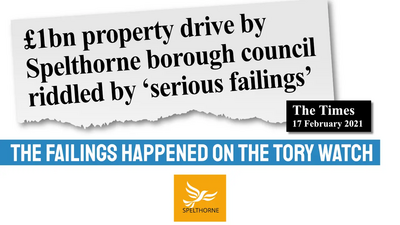 Spelthorne Liberal Democrats - Tory £1b gamble on property