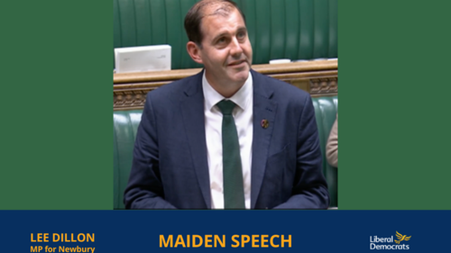 Lee Dillon, MP for Newbury, Maiden Speech