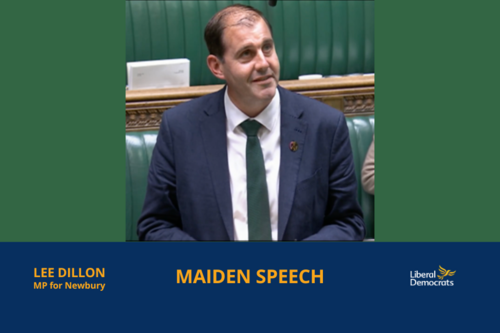 Lee Dillon, MP for Newbury, Maiden Speech