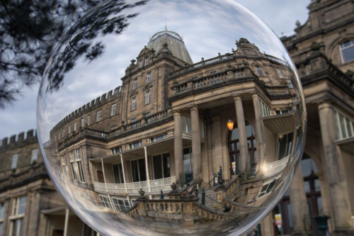 County Hall in a crystal ball