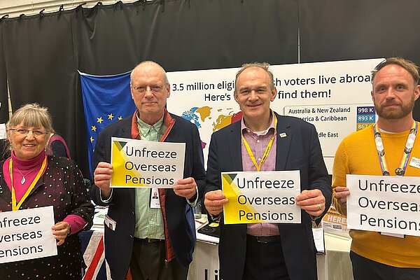 Lib Dem Leader Ed Davey is committed to unfreezing overseas state pensions 