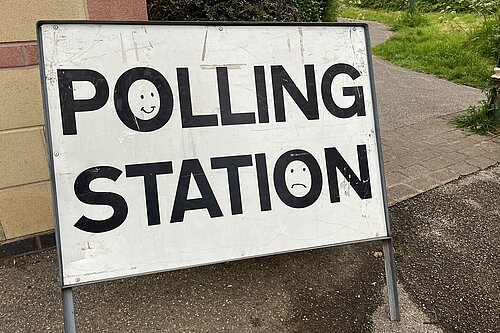 polling station sign