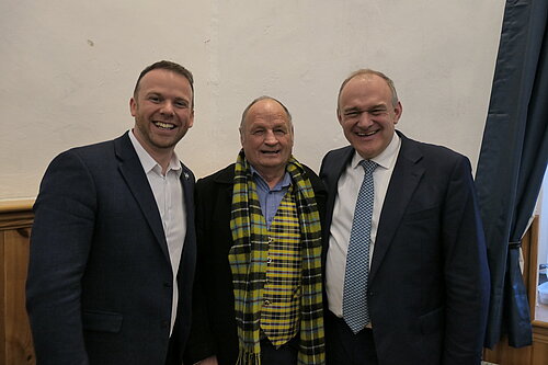 Ben Maguire MP, Jim Candy and Sir Ed Davey