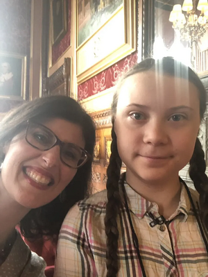 Layla Moran and Greta Thunberg