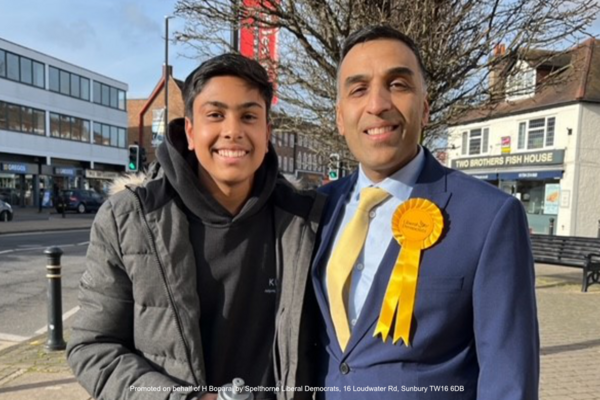 Harry with young man in Ashford