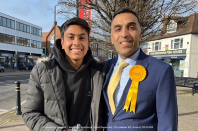 Harry with young man in Ashford