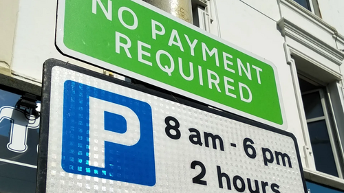 CPZ 2 hour parking notice / sign
