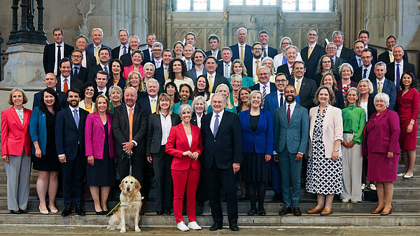 All 72 Liberal Democrat MPs elected at the 2024 General Election, in Westminster Hall