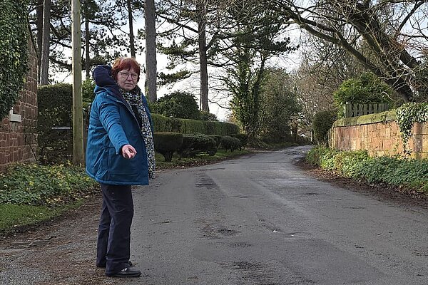 Carol at the roadide