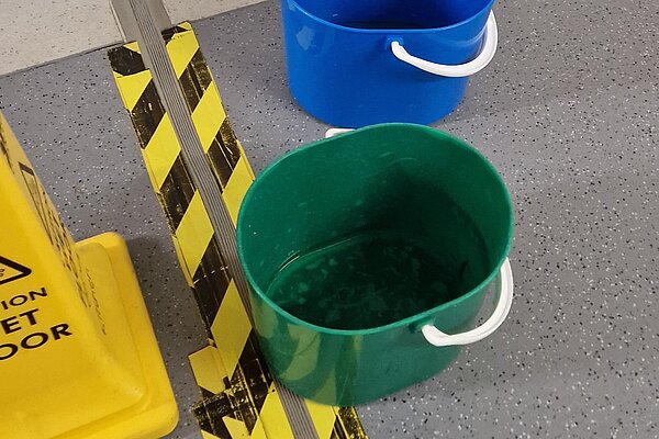 Musgrove Park buckets catching rain