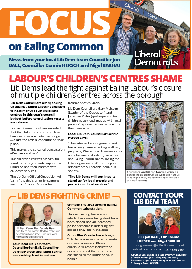 Ealing Common - June 2025 Focus Newsletter