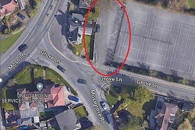 The location of the Car Park on grove Lane which will have to be temporarily closed