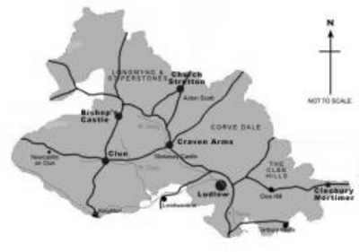 Map of South Shropshire