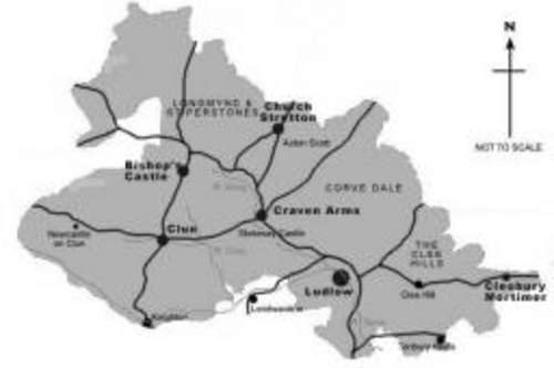 Map of South Shropshire