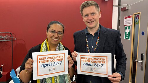 Victor Chamberlain and Hina Bokhari