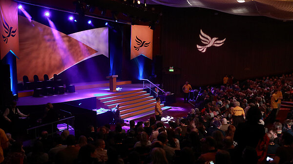 The Lib Dem Conference hall