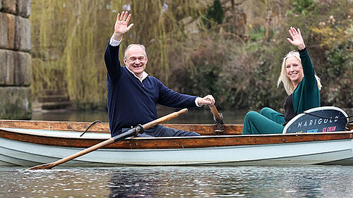 Ed Davey with Roz Savage Lib Dem MP and record-breaking rower