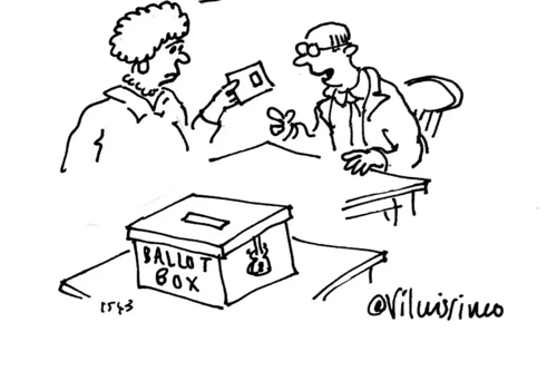 Cartoon relating to bus pass as ID