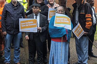 Medway Lib Dems at the protest