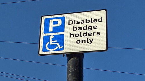Disabled parking sign