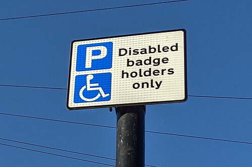 Disabled parking sign