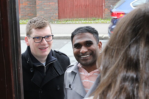 Joe and Chandra canvassing