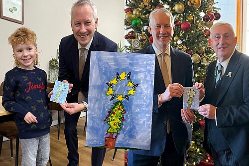 Taunton and Wellington Lib Dems Christmas Card 2025 designed by Archie Mackenzie