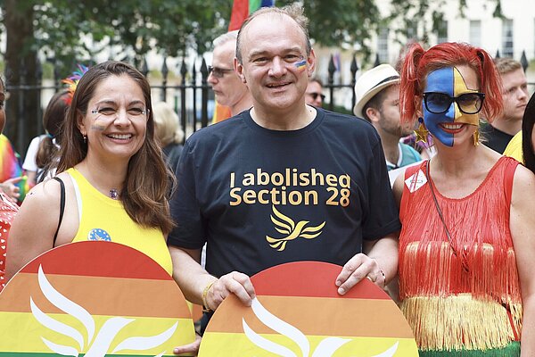 Ed Davey at Pride
