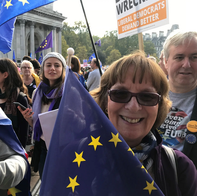 Margaret Rees at People's Vote March October 2018