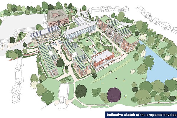 Sketch of development by Galliard Homes
