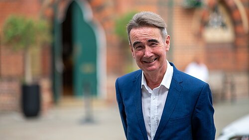 Stephen Conway outside Wokingham Town hall