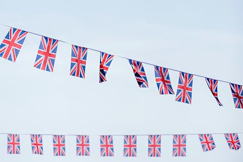 Union jack bunting.