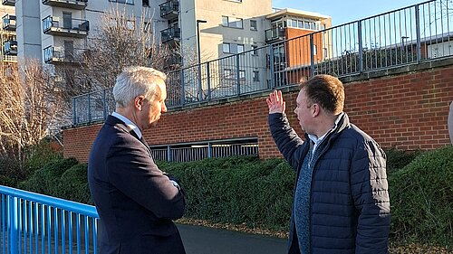 Gideon Amos MP and Steve Day at the RAQ