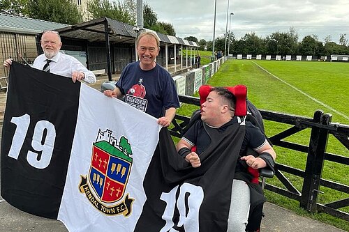 Tim at a Kendal Town FC match