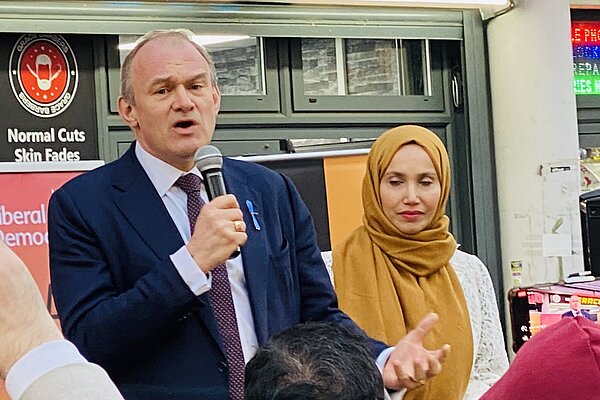 Rabina Khan and Ed Davey Leader of the Lib Dems