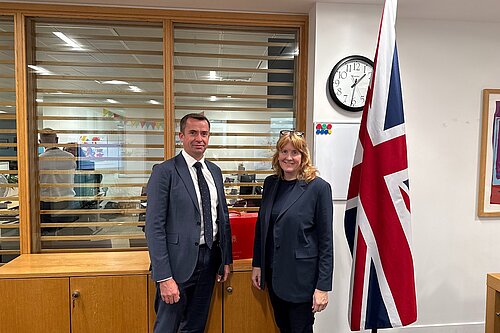 Calum Miller MP meeting Sarah Jones, Minister for Policing