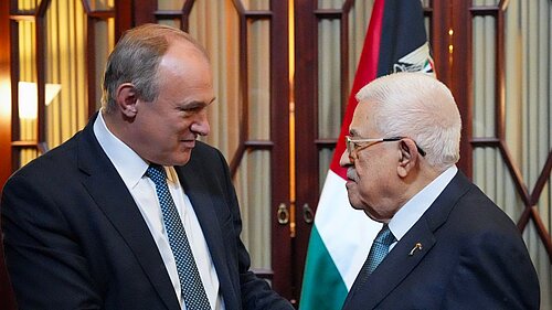 Ed Davey meets PA President Abbas in London