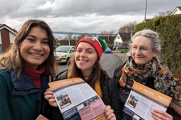 Picture of campaigners out in Llanfairfechan