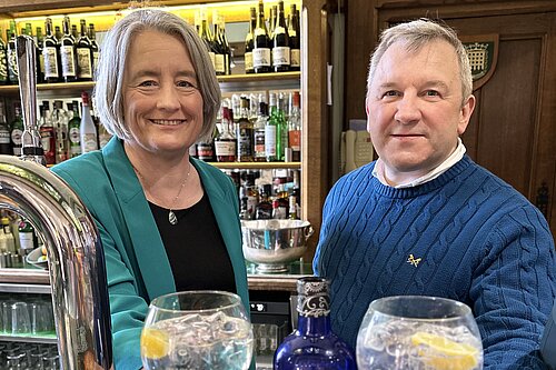 Claire Young and Paul Sullivan